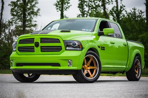 dodge ram  lime green forgeline cvc truck wheel front