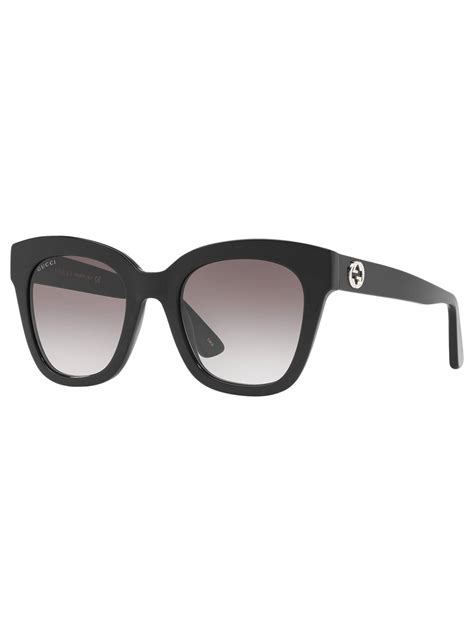 gucci gg0029s women s square sunglasses black grey gradient at john