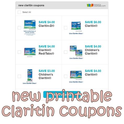 printable claritin coupons direct links httpwww