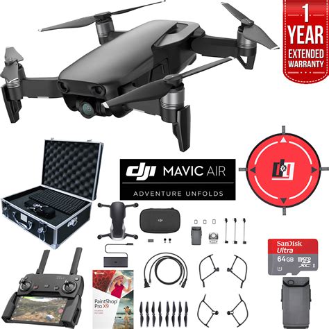 dji mavic air onyx black drone combo  remote controller extended