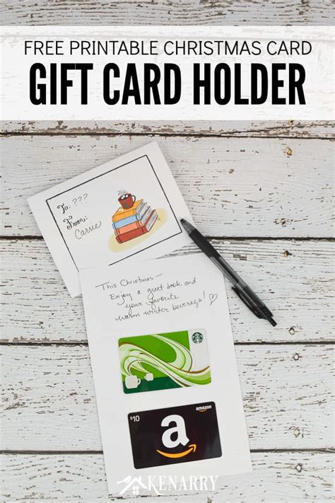 christmas card printable  gift card holder ideas   home