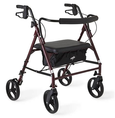 mighty mack heavy duty rollator walker extra wide bariatric rolling mobility ebay