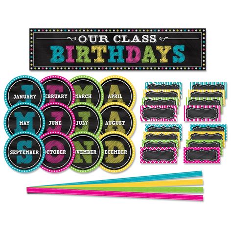 chalkboard brights mini bulletin board set tcr teacher created