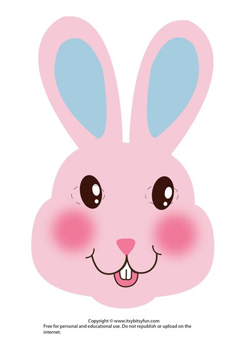 easter masks bunny rabbit  chick template itsy bitsy fun