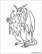 Dragon Dangerous Belching Coloring Online Flame Pages Color Coloringpagesonly sketch template