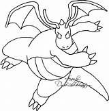 Coloring Dragonair Dragonite Pokemon Getcolorings sketch template