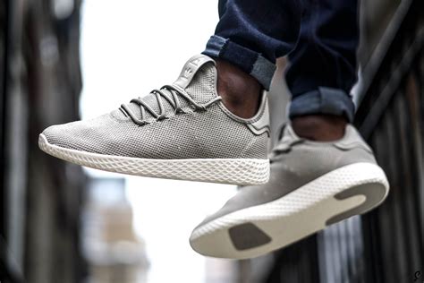 muted grey tones takeover  pharrell williams  adidas tennis hu light grey  sole supplier