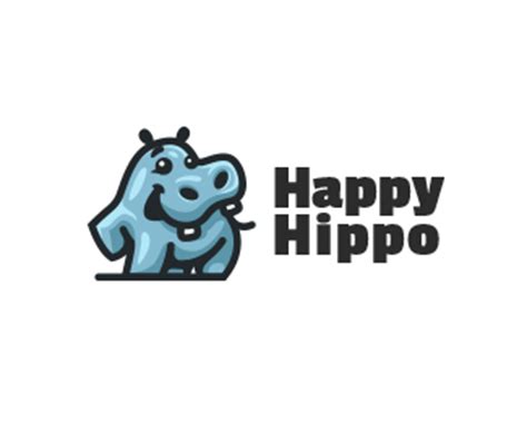 logopond logo brand identity inspiration happy hippo