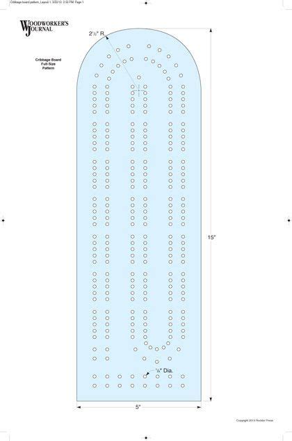 cribbage board drilling templates  concept