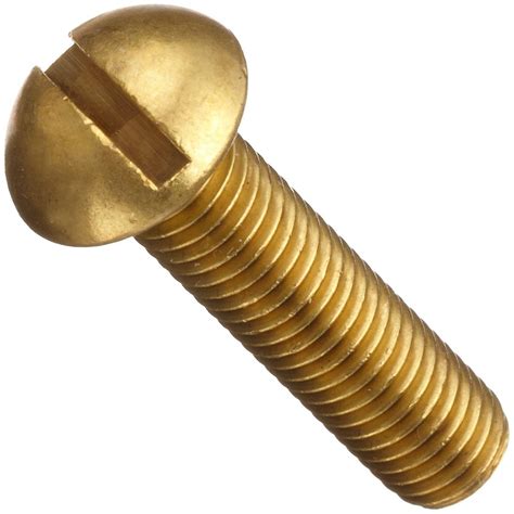 Industrial And Scientific Slotted Drive Brass Wood Screw Plain Finish