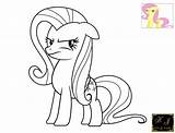 Fluttershy Coloring Pages Kj Amused Isn sketch template