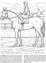Coloring Pages Horse Colouring Publications Dover Doverpublications Book Sheets Sports Printable Racehorses Great Drawing sketch template