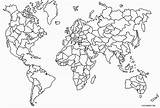 Map Coloring Pages Countries Labeled Printable Kids sketch template
