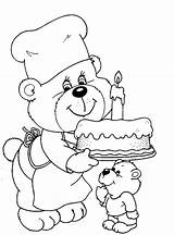 Coloring Birthday Pages Bears Bear Kids Printable Card Cake Panda Print Para Animal Popular Party Colorings Cambre Linda Coloringhome sketch template