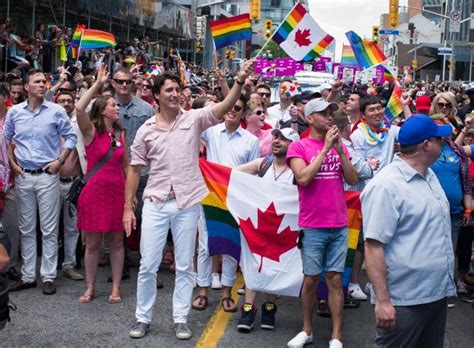 trudeau becomes first canadian pm to take part in toronto s pride