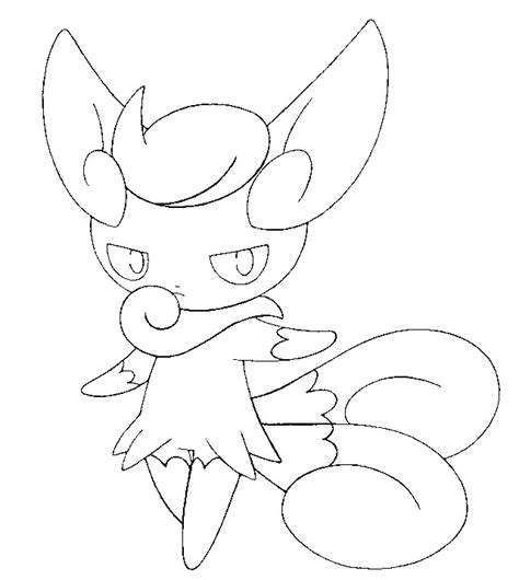 meowstic colouring pages sketch coloring page