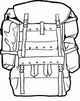 Backpack Coloring Camping Military Pages Drawing School Rucksack Bag Anime Hiking Template Netart Getdrawings Backpacks Sketch Drawings sketch template