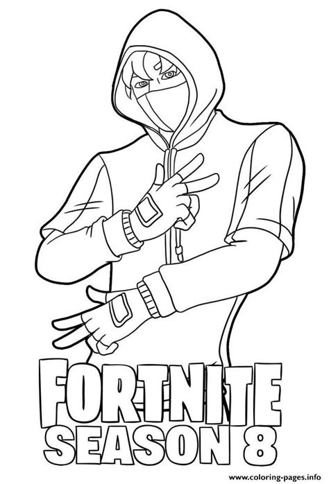 ikonik fortnite season  coloring page printable coloring pages