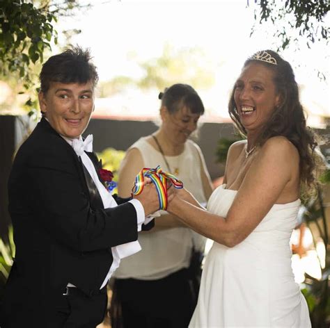 two women tie the knot circles of blessing celebrant perth