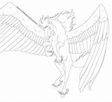 Pegasus Lineart Deviantart Drawings sketch template