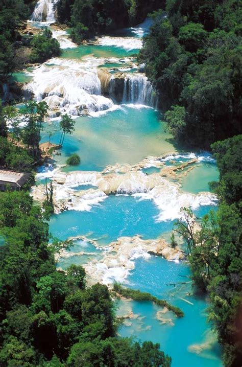 agua azul chiapas mexico places  travel wonders   world