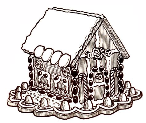 gingerbread house drawing    clipartmag