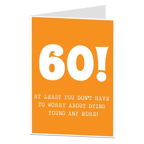 Funny 60th Birthday Card Age Related Joke Limalima