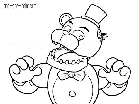 five nights at freddy s coloring pages print and