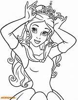Belle Coloring Beast Beauty Pages Disney Princess Printable Beautiful Color Tinkerbell Crown Putting Her Christmas Colouring Disneyclips Book Print Reading sketch template