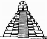 Tikal Guatemala Piramide Mayas Jaguar Monumentos Piramides Pyramid Malvorlagen Andere Azteca Tempel Incas Dibujo Aztecas Ausmalbilder Pyramids Kleurplaten Monumenten Bezienswaardigheden sketch template