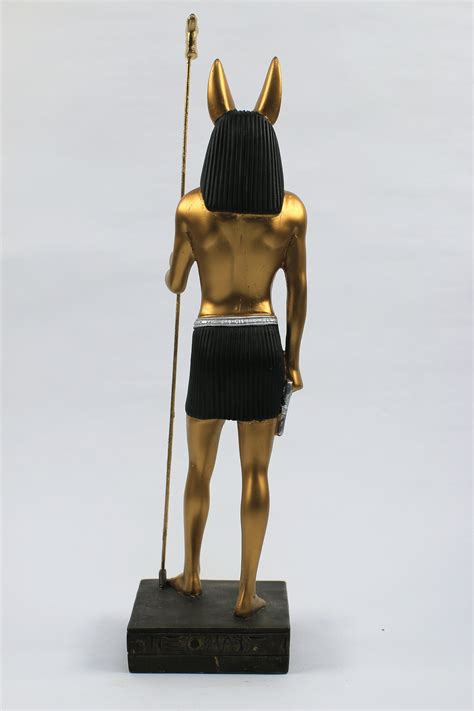royal golden statue of anubis jackal god of afterlife holding etsy