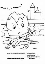 Dumpty Humpty Coloring Pages Rhyme Printable Parentune Worksheets Books sketch template