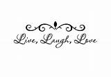 Laugh Live Stencil Coloring Decal Quotes Pages Sg Stencils sketch template