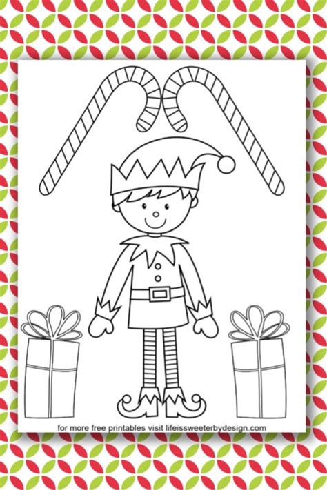 cute christmas elf coloring pages lets coloring  world