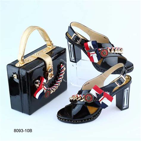bl8093 10 ladies shoe and bag to match set good material italian shoe
