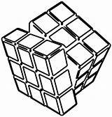 Cube Rubiks sketch template