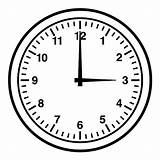Clock Three Coloring Pages Oclock Color sketch template