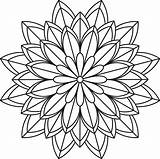 Mandela Coloringhome Erwachsene Blumen Entspannung sketch template