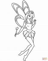 Fairy Coloring Magic Fee Stick Pages Kids Print Printable Fairies Drawing sketch template