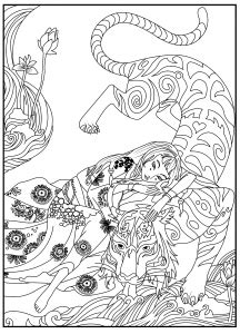 tiger drawing  print  color tigers kids coloring pages