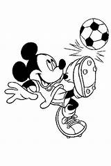 Coloring Mickey Mouse Pages Ball Football Sheets Disney Sports Soccer Playing Discover Printable Popular sketch template