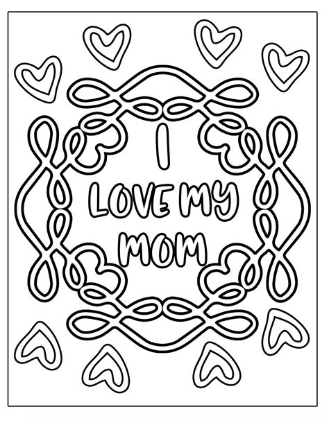 love mom coloring pages rainbow printables