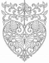 Coloring Pages Heart Adult Colouring Book Hearts Butterfly Agenda Books Print Printable Grown Pour Prendre Envol Mon Sheets Ups Animal sketch template