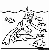 Snorkeling Coloring Pages Snorkel Color Online Thecolor Beach Drawings Line Visit Kids Template Drawing sketch template