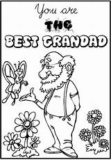 Grandad Grandpa Fathers Coloringhome sketch template