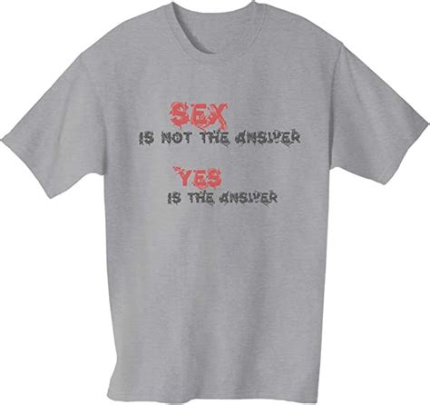 sex is not the answer yes is the awnser tee shirt homme uk