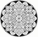 Dover Kaleidoscope Mandalas sketch template