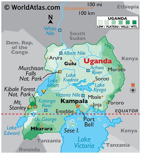 uganda maps facts world atlas