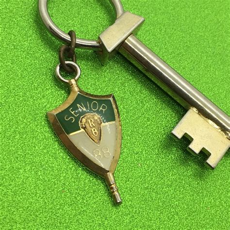 vintage jostens  high school senior charm  key keychain etsy