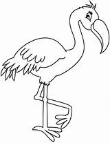 Flamingo sketch template